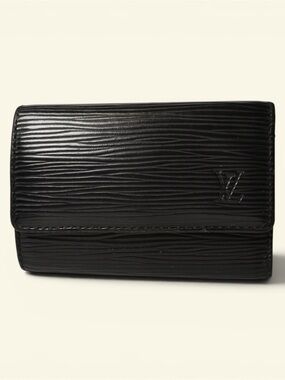 Louis Vuitton Black Epi Leather Compact Wallet